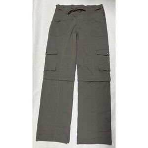 prAna Women’s Sz 8 Convertible Hiking Outdoors Cargo Pants Taupe/Green